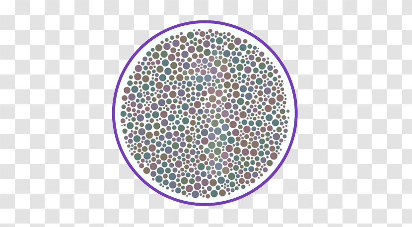 Color Blindness Ishihara Test Vision Visual Perception Eye Examination - Purple Transparent PNG