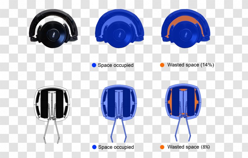Headphones Cobalt Blue Communication Audio - Copy Space Transparent PNG