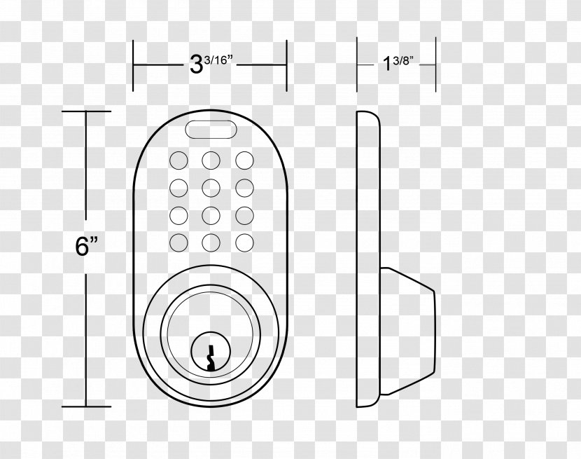 Door Handle Drawing Lock - Design Transparent PNG