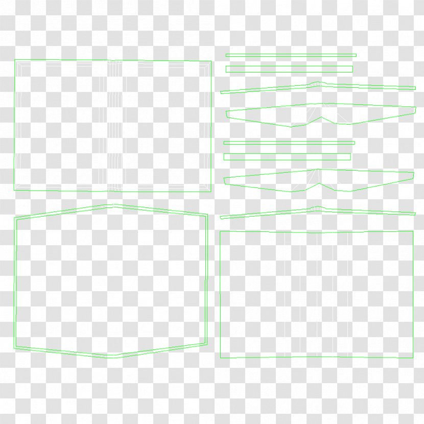 Paper Line Angle - White - Wireframes Material Transparent PNG