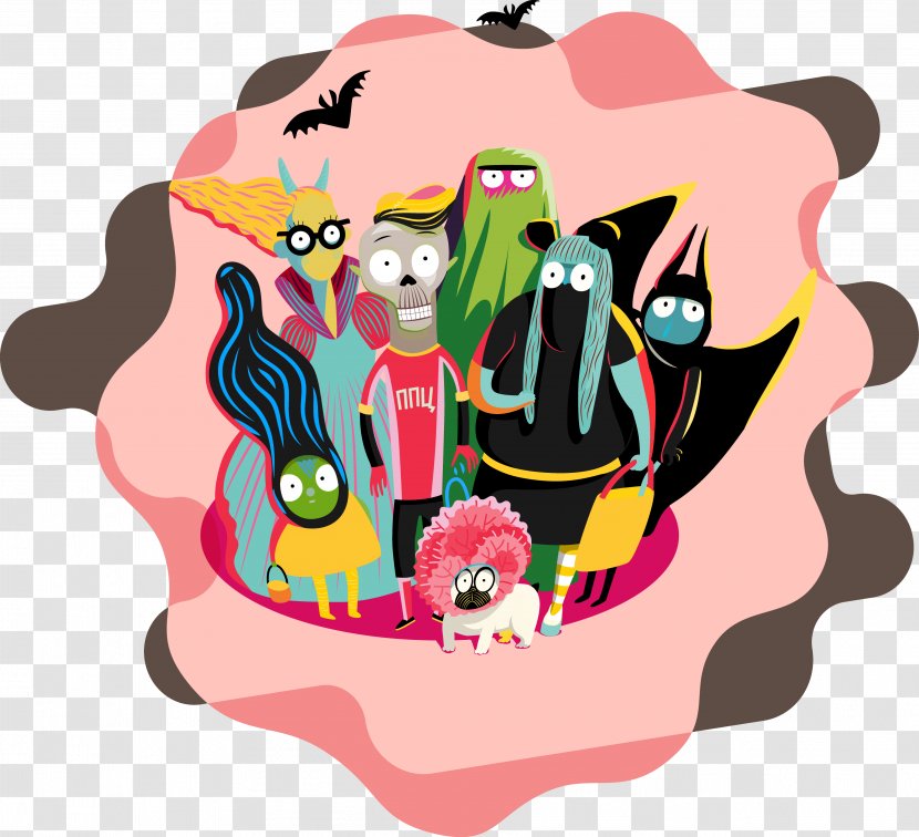 Halloween Costume Trick-or-treating Illustration - Festival - Poster Pink Elements Transparent PNG