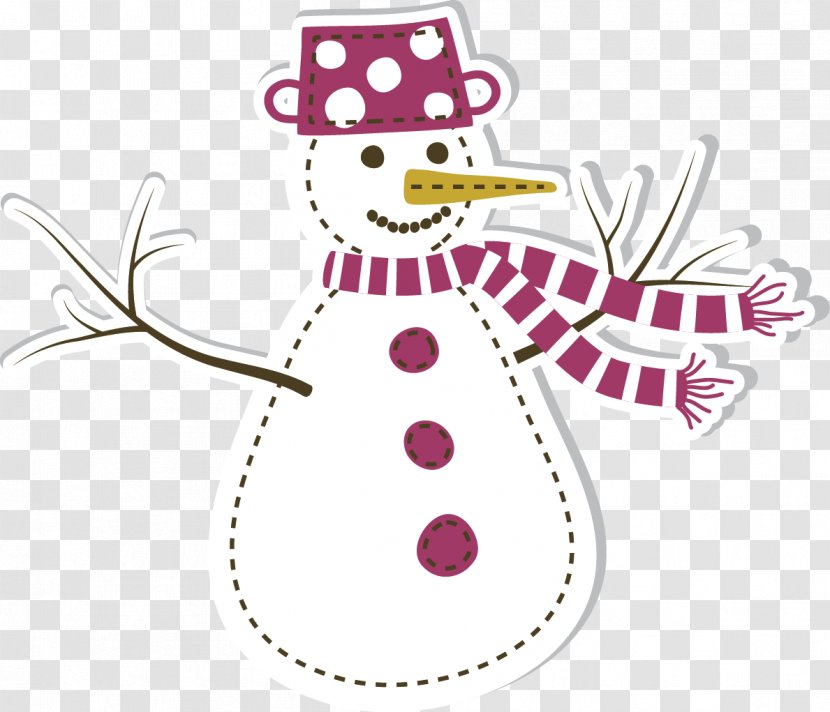 Santa Claus Christmas Card Snowman - Holiday Ornament - Vector Transparent PNG