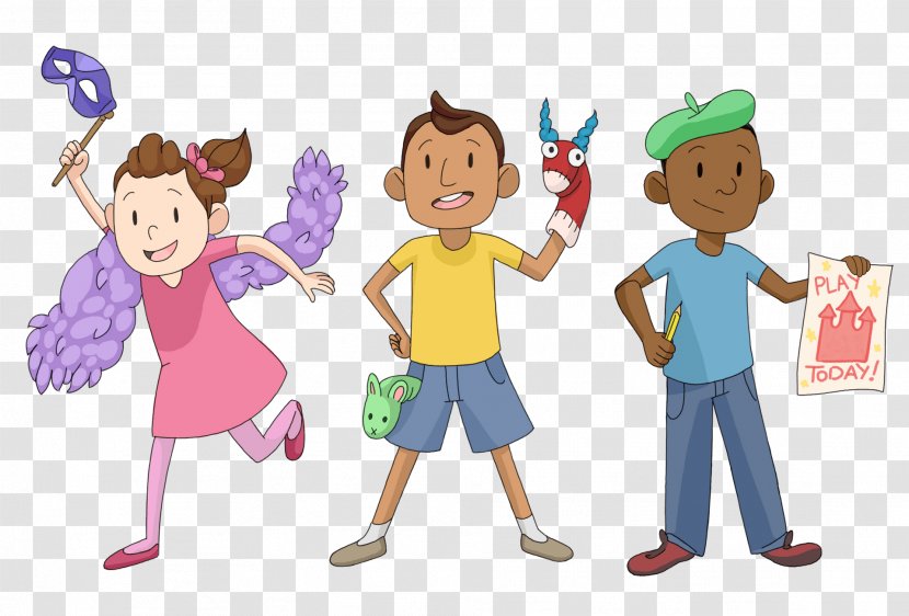 Kids Playing Cartoon - Clothing - Toy Play Transparent PNG