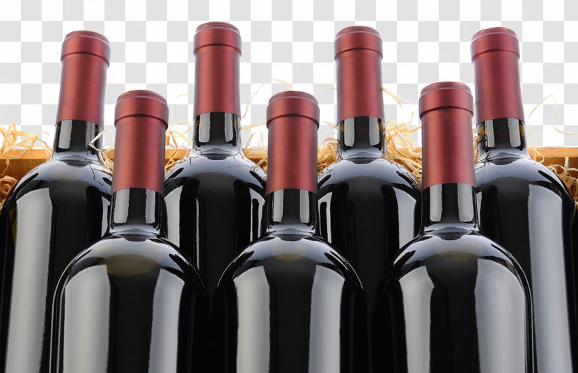 Red Wine White Cabernet Sauvignon Chardonnay - Bottle - Seven Bottles Neatly High-end Transparent PNG