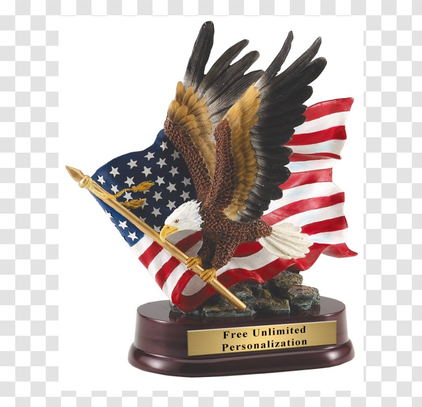 Bald Eagle Trophy Flag Of The United States Award - Commemorative Plaque Transparent PNG