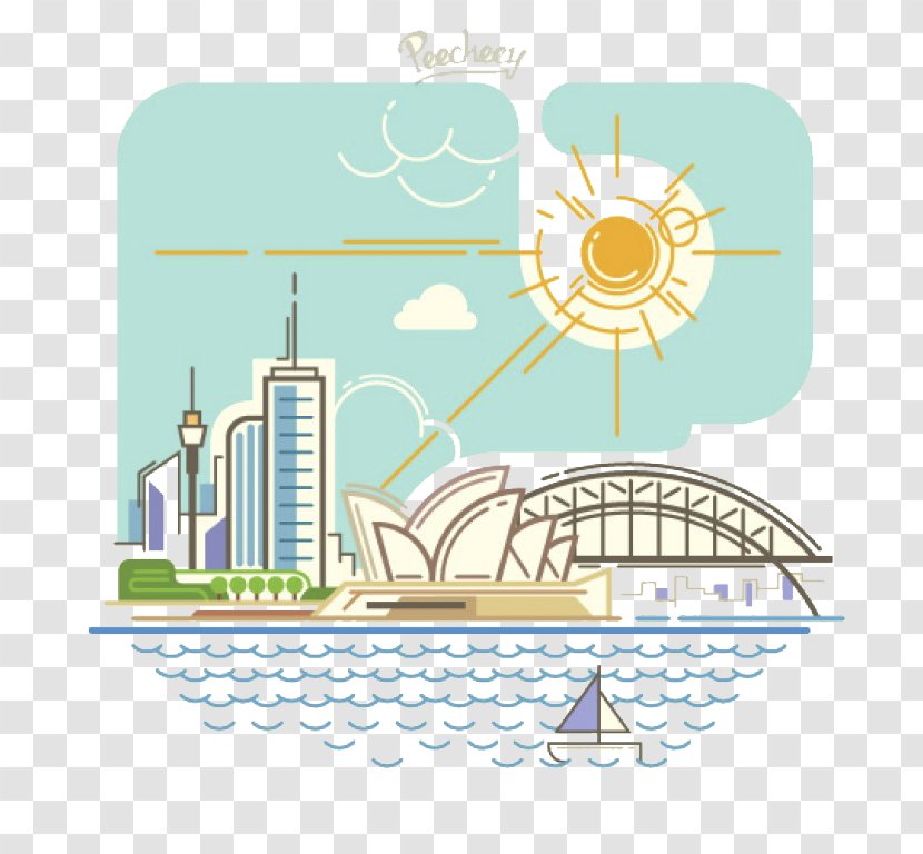 Skyline City Clip Art - Scalable Vector Graphics - Sydney Illustrator Material Transparent PNG