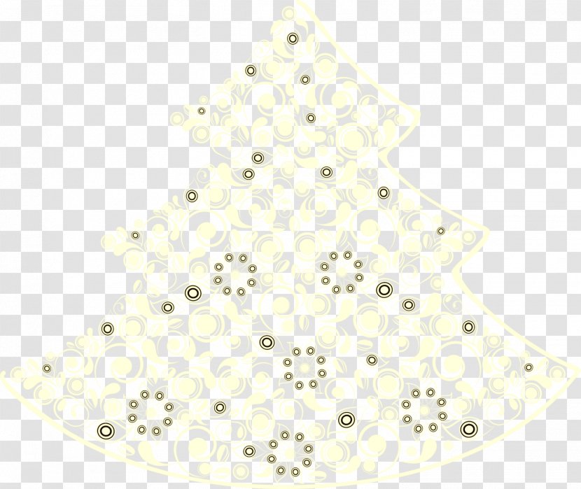 Christmas Tree Yellow Pattern - Fir - Line Transparent PNG