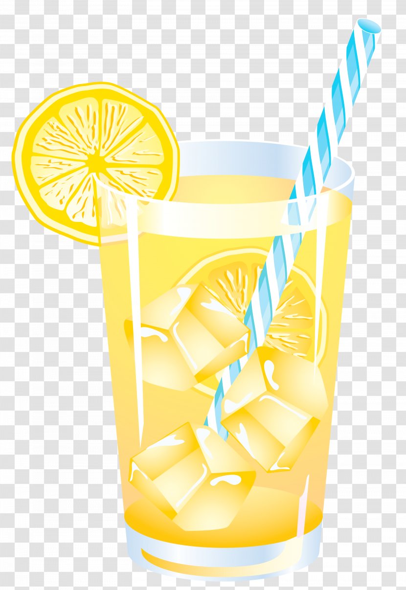 Lemon Summer Drink Vector Clipart - Produce - Orange Juice Transparent PNG