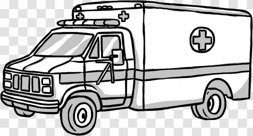 Ambulance - Area - Creative Hand-painted Transparent PNG