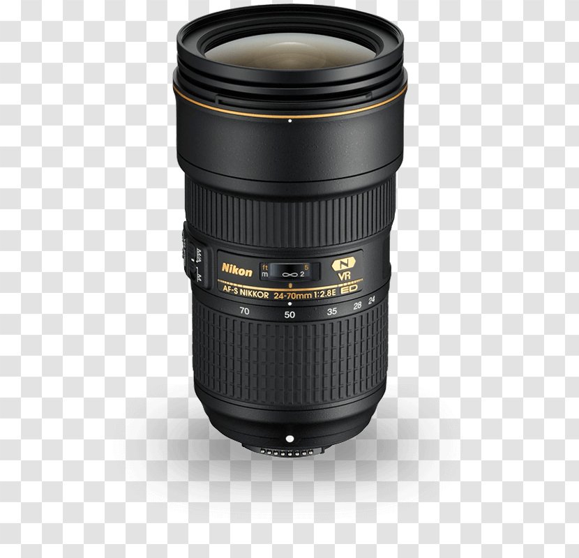 Nikon AF-S DX Nikkor 35mm F/1.8G 24-70mm F/2.8G ED F/2.8E VR Camera Lens - Focal Length Transparent PNG