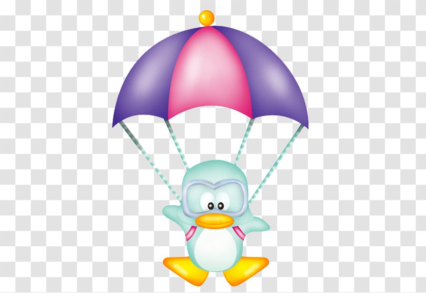 Penguin Parachute Umbrella Clip Art Transparent PNG