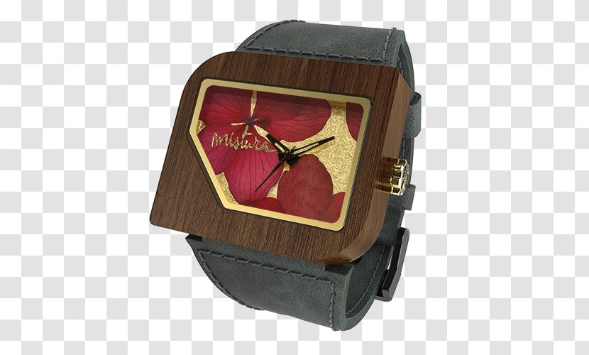 Watch Wood Leather Clothing Strap - Flower Rattan Title Box Transparent PNG