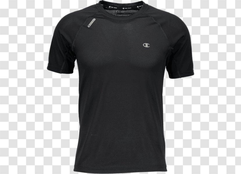 T-shirt Sleeve Crew Neck Under Armour - Black - Champion Shirts Transparent PNG