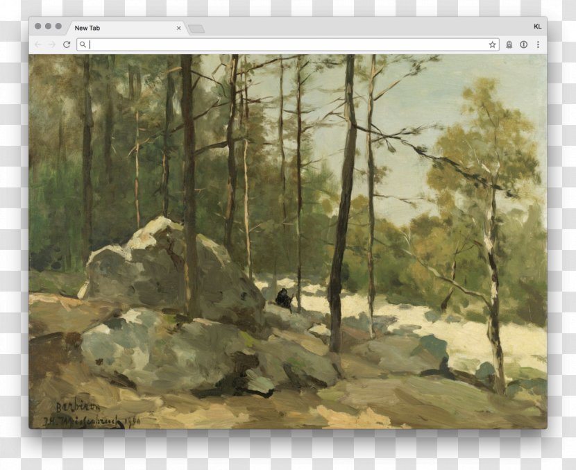 Wooded View Near Barbizon Forest Rijksmuseum Painting - School Transparent PNG