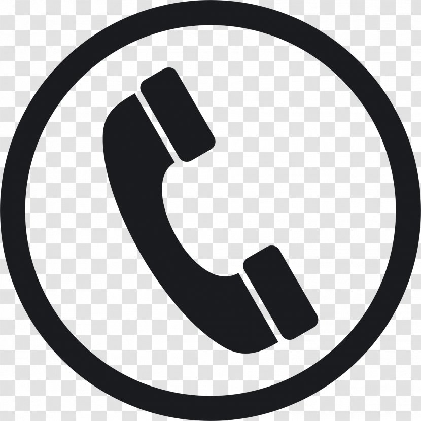 Telephone Icon - Black And White - Phone File Transparent PNG