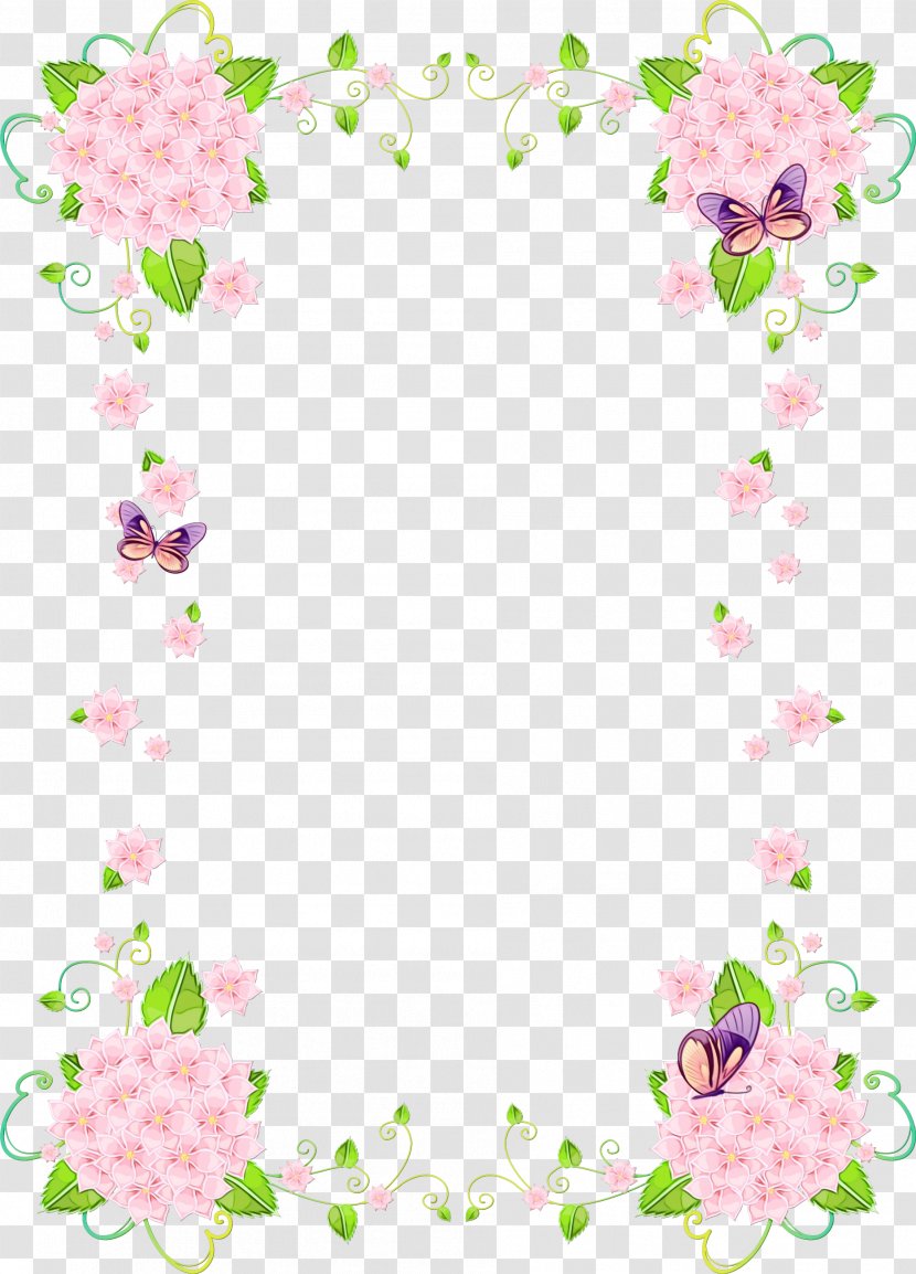 Picture Frame - Watercolor - Plant Floral Design Transparent PNG