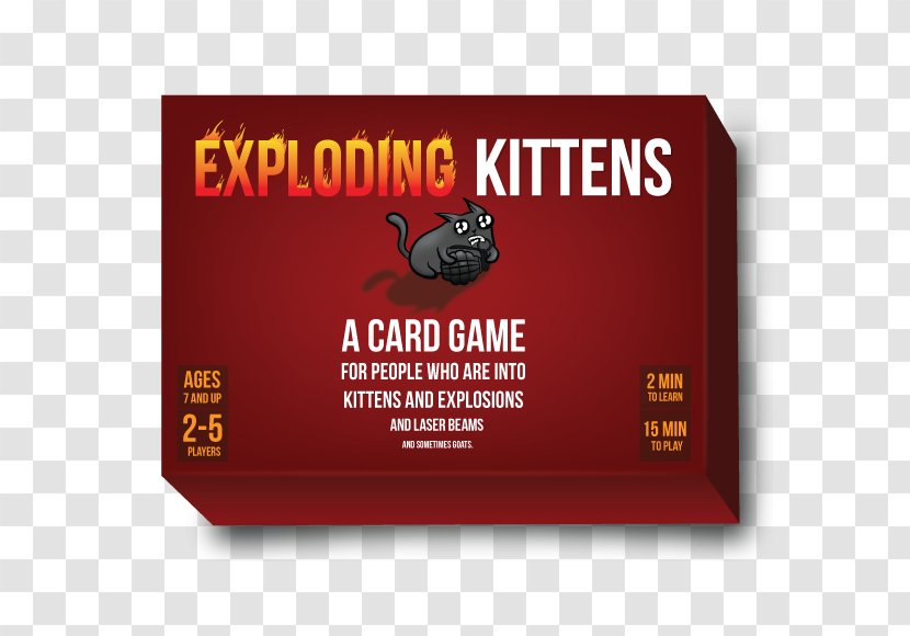 Exploding Kittens Card Game Playing - Logo - Kitten Transparent PNG