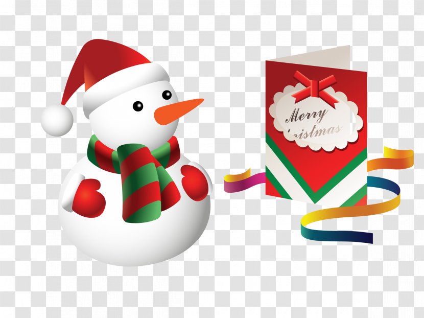 Christmas Snowman Greeting Card Icon - Santa Claus Transparent PNG