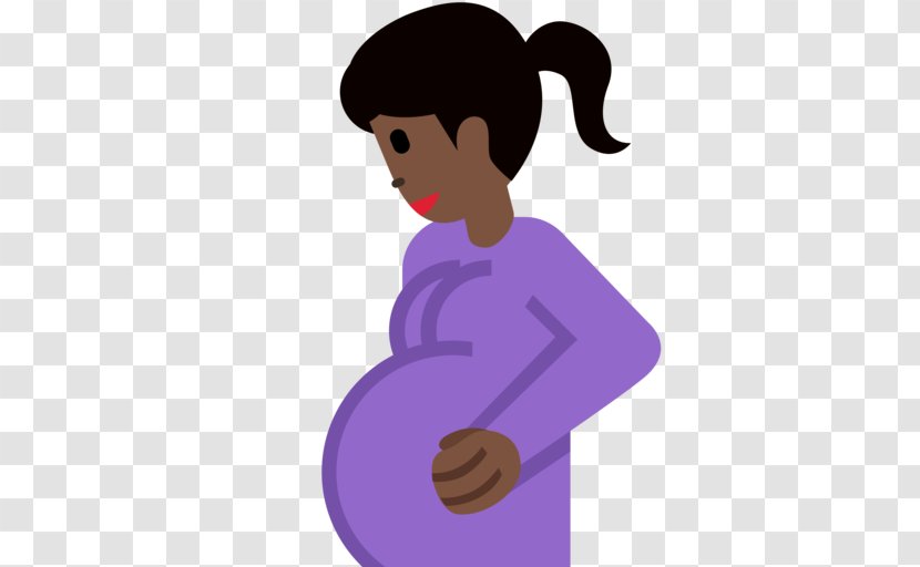 Emoji Pregnancy Black Dark Skin Female - Heart Transparent PNG