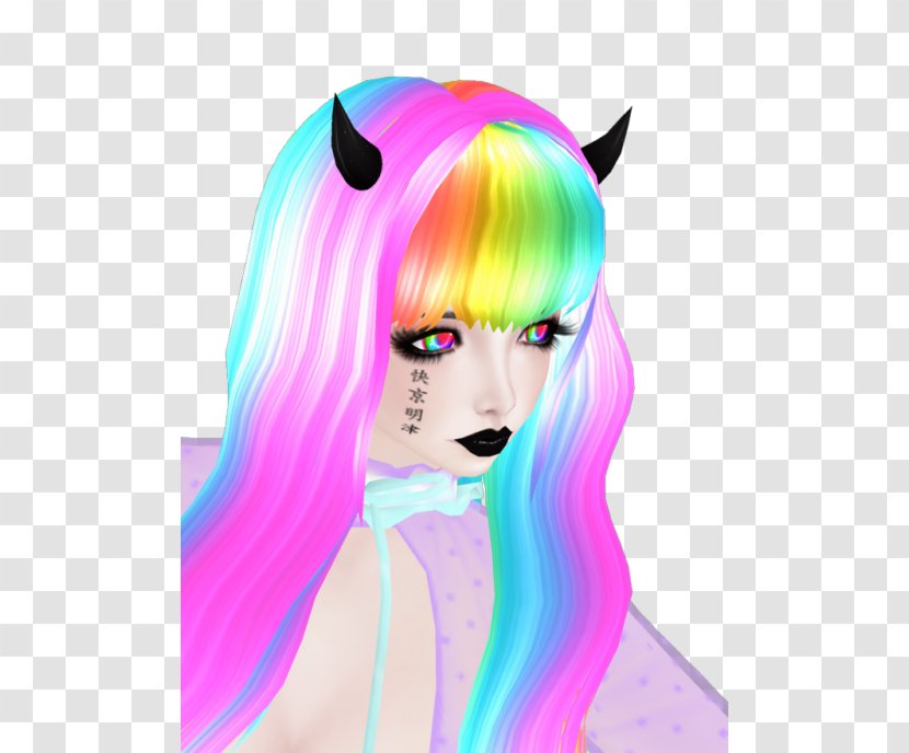 IMVU Avatar Tumblr Eye Hair Coloring - Watercolor Transparent PNG