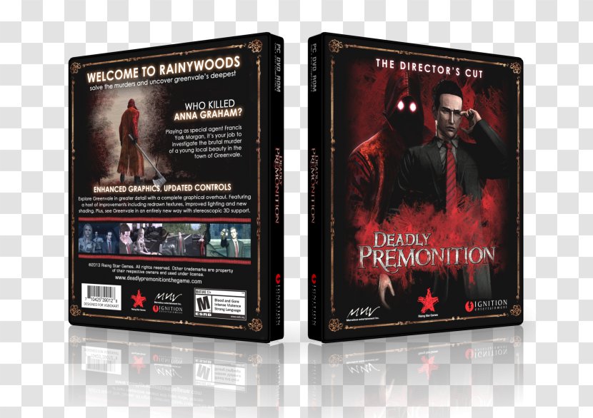 Deadly Premonition Xbox 360 Director's Cut Cover Art PlayStation 3 - Director Transparent PNG