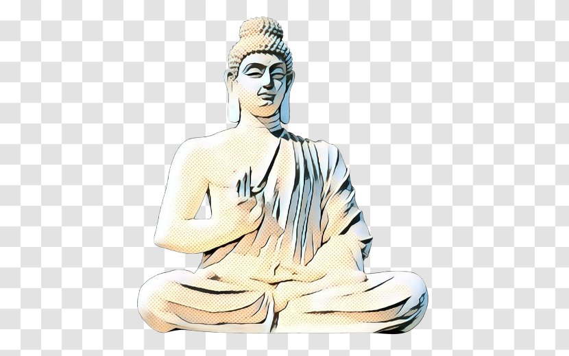 Retro Background - Buddharupa - Guru Kneeling Transparent PNG