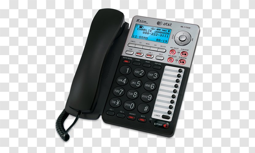 Cordless Telephone AT&T ML17939 Home & Business Phones ML17929 - Call Waiting - Technology Transparent PNG