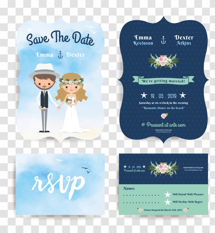 Wedding Invitation - Brand - Cartoon Design Transparent PNG