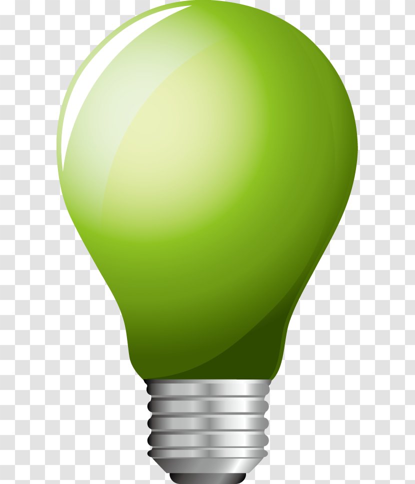 Vector Green Bulb Creative Design Diagram LOGO - Energy - Sphere Transparent PNG