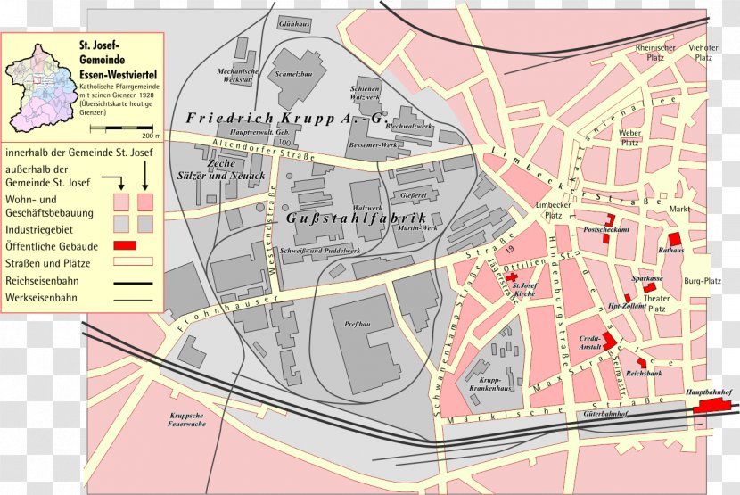 Krupp Steel Foundry St. Joseph Westviertel Map Wikipedia Transparent PNG