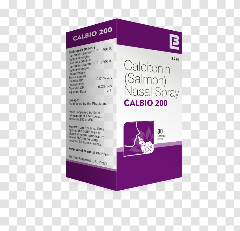 Calcitonin Salmon Nasal Spray Gene-related Peptide Miacalcin - Pharmaceutical Drug - Nose Transparent PNG