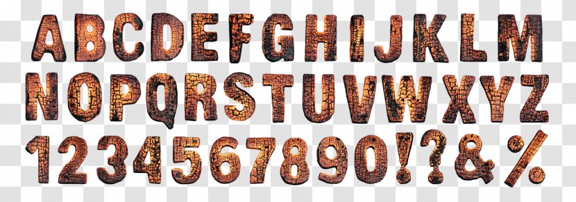 Block Letters Brand Font - Wood Transparent PNG