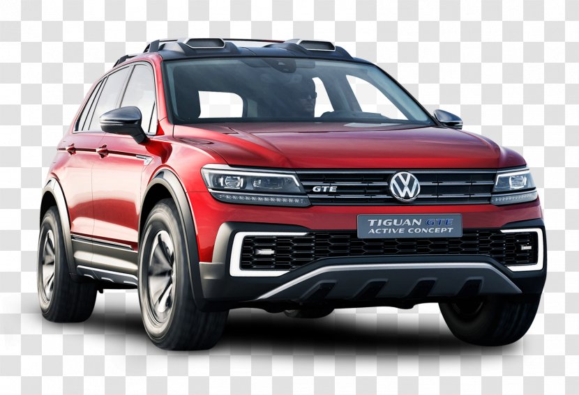 2018 Volkswagen Tiguan Sport Utility Vehicle North American International Auto Show Car - GTE Active Red Transparent PNG
