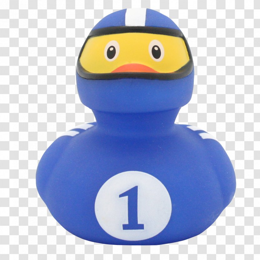 Rubber Duck Blue Bathtub Toy Transparent PNG