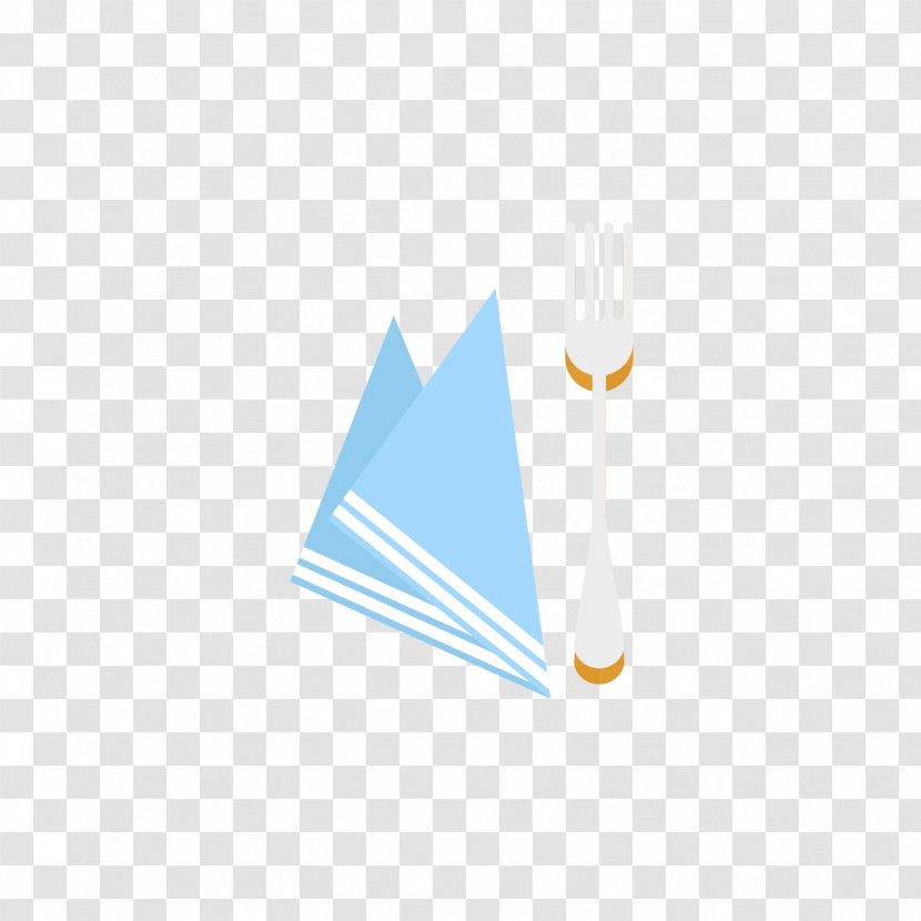 Paper Napkin Grey Fork - Yellow - Forks And Blue Transparent PNG