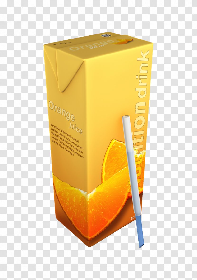 Drinking Straw Orange Juice - Volume Transparent PNG