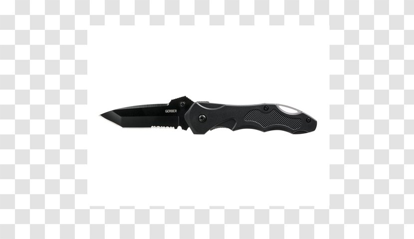 Utility Knives Hunting & Survival Throwing Knife Serrated Blade - Black M Transparent PNG