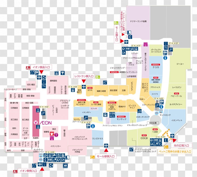 Aeon Mall Funabashi Shopping Centre AEON Co., Ltd. Frederick - Map - Innovation Transparent PNG