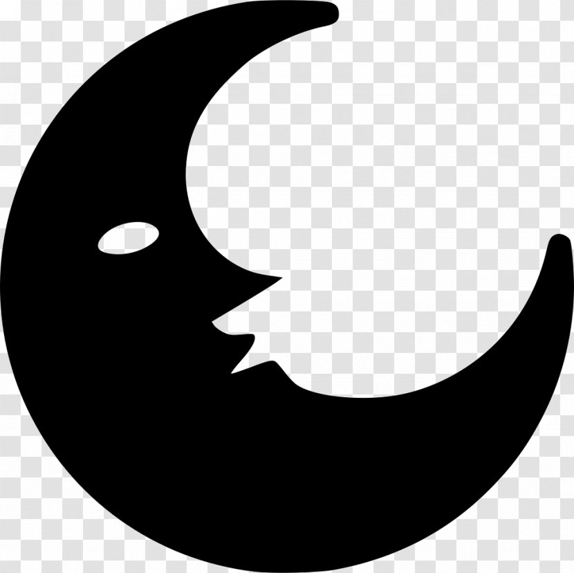 Crescent Moon Lunar Phase - Monochrome - Half Vector Transparent PNG