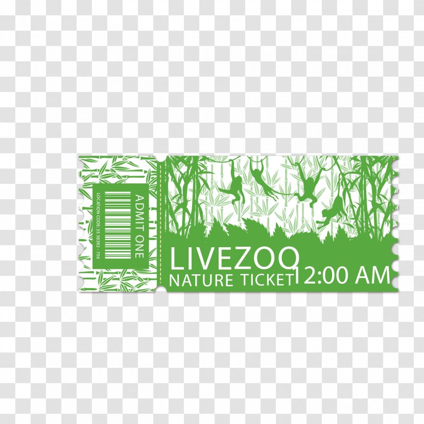 Euclidean Vector - Pattern - Green Monkey Park Zoo Ticket Transparent PNG
