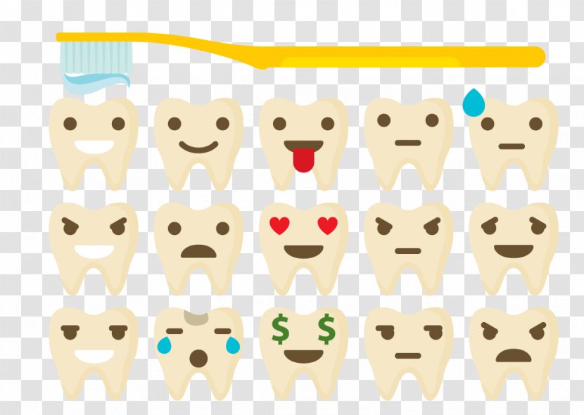 Emoticon Smiley Infant Icon - Smile - Vector Cartoon Toothbrush Transparent PNG