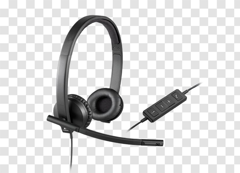 Microphone Logitech H570e Headset Headphones - Stereophonic Sound Transparent PNG