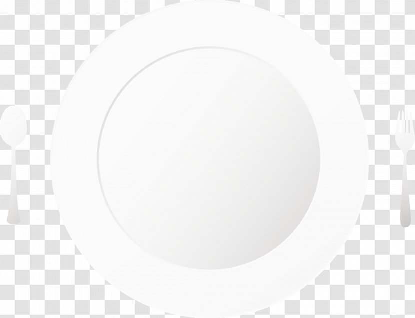 Circle Pattern - Oval - White Vector Dish And Knife Fork Transparent PNG