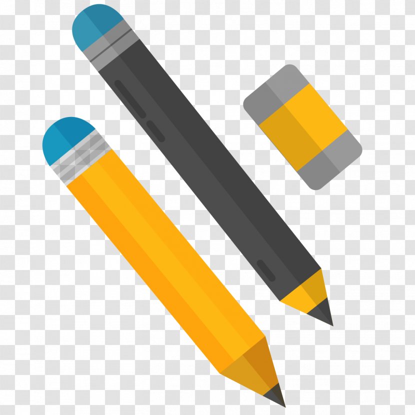 Pencil Eraser Cartoon - Vector Transparent PNG