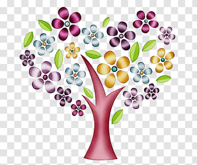 Plant Tree Flower Sticker Transparent PNG