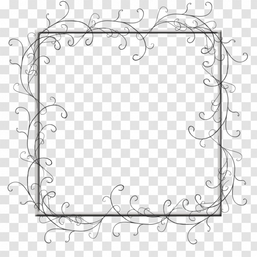 White Picture Frames Point Line Art Angle - Black And Transparent PNG