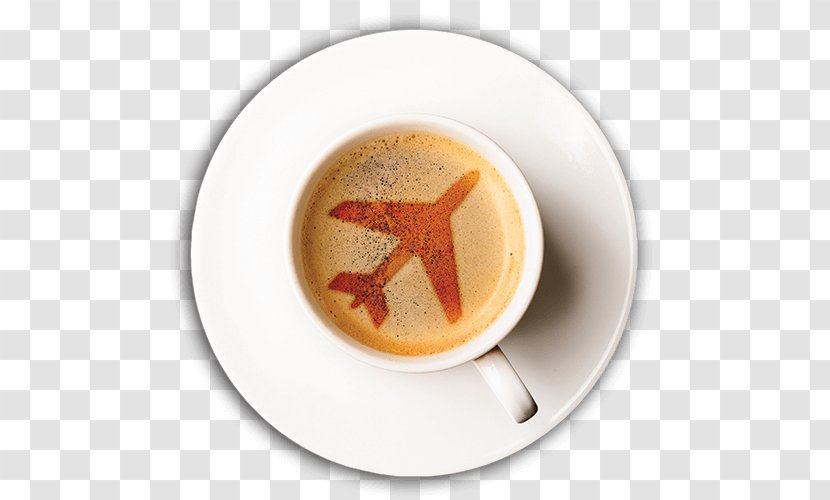 Coffee Airplane Cafe Tea Cappuccino - Tableware Transparent PNG