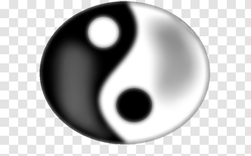 Symbol White - Monochrome - Yin Yang Transparent PNG