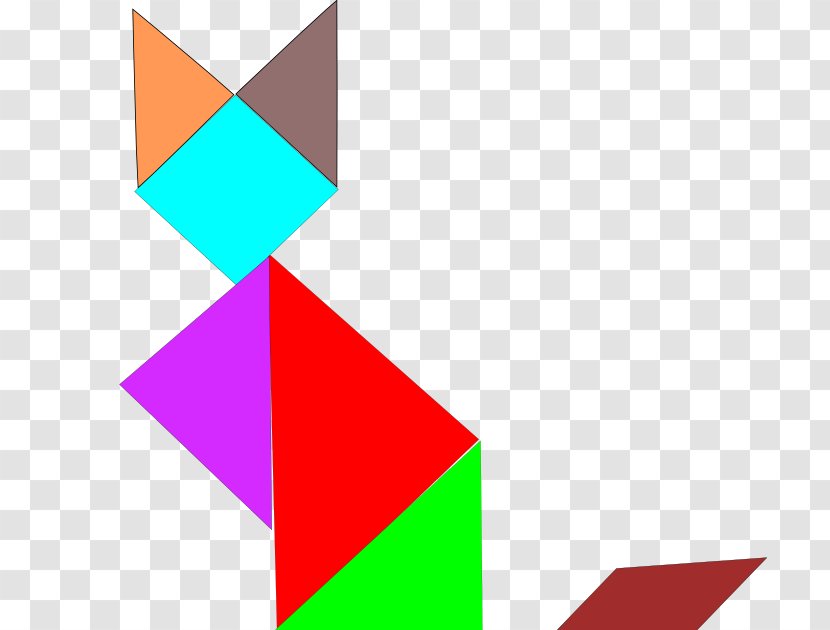 Cat Tangram Gato Triangle Transparent PNG