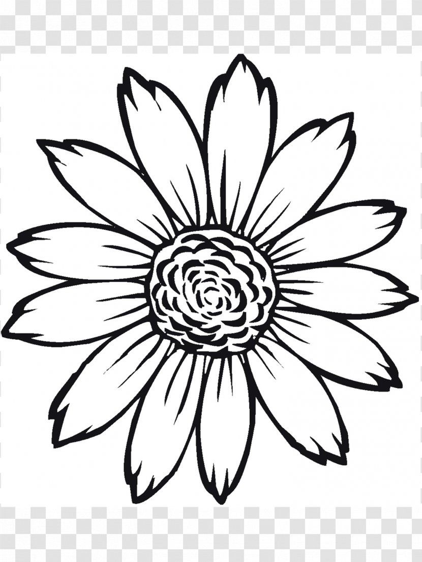Coloring Book Common Sunflower Image Light - Document - Drawing Of Transparent PNG